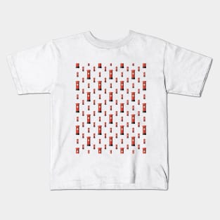 British Postal Pillar-Box-Red Pattern Kids T-Shirt